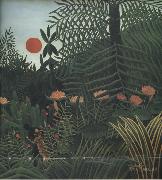 Henri Rousseau Negro Attacked by a jaguar USA oil painting reproduction